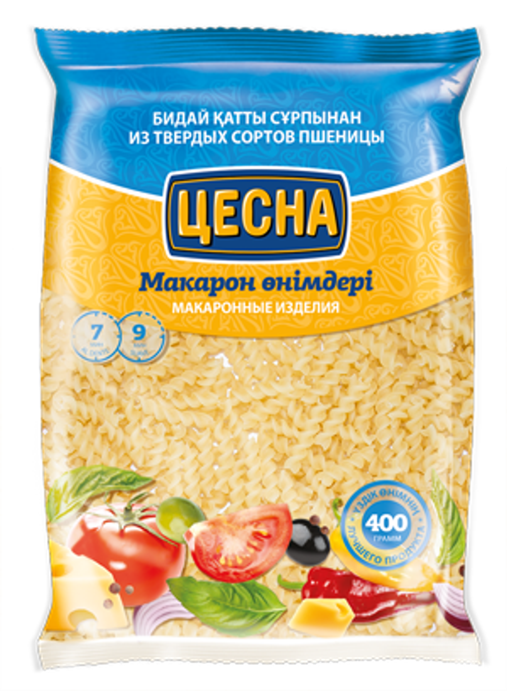 Макароны ЦЕСНА GOLD Спираль 400гр