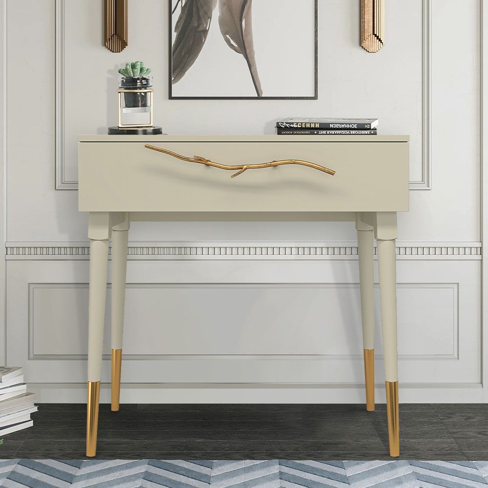 Консоль Арт Колор matte Стайл Голд Серый шелк матовый