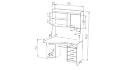 Стол компьютерный 25 крафт светлый