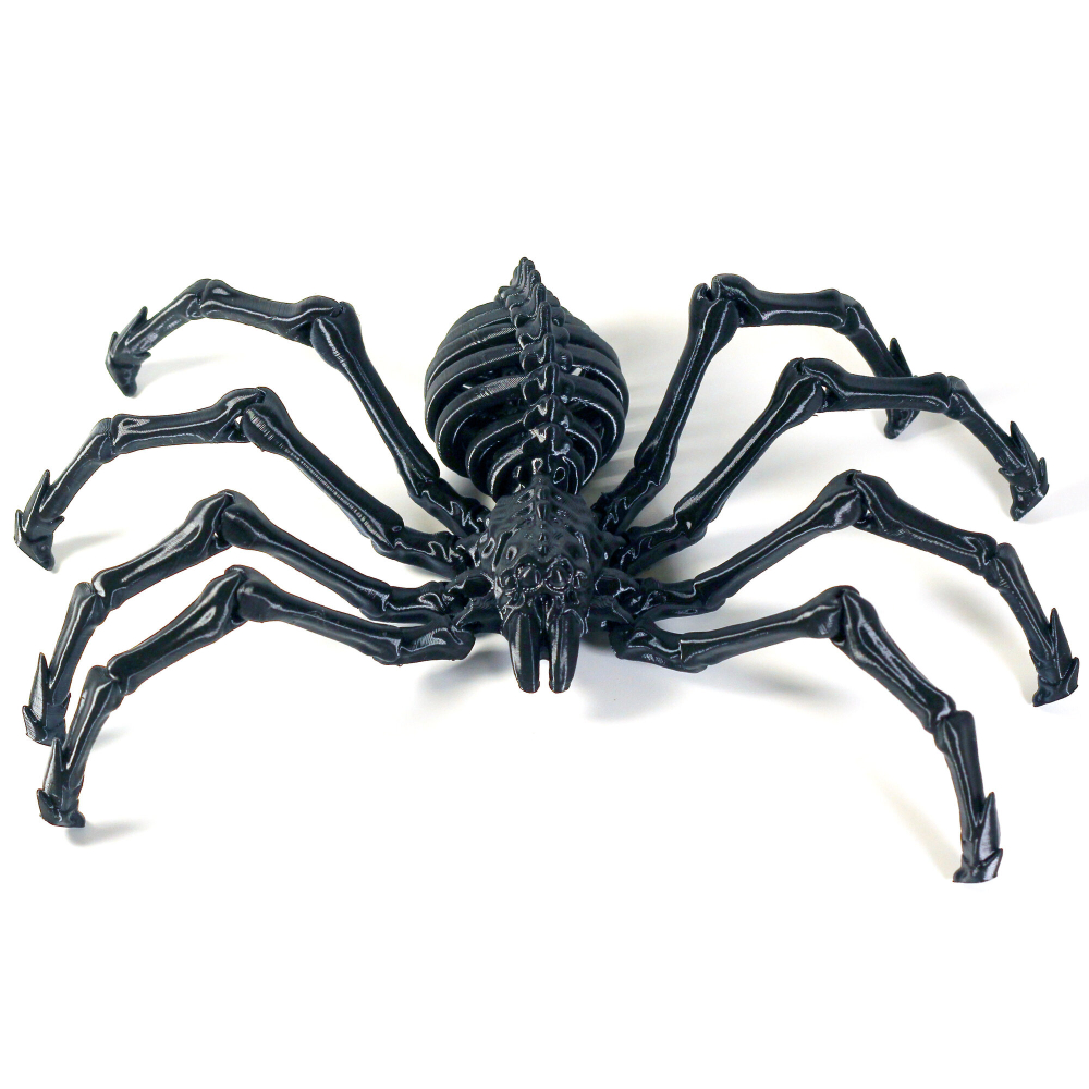 Тарантул, подвижный паук-скелетон, игрушка-антистресс 25 см., чёрный