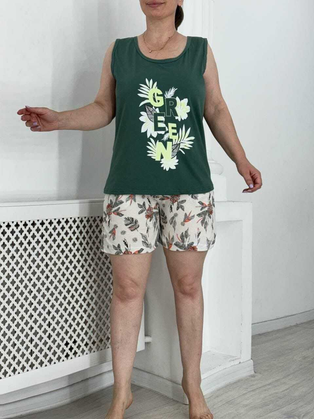 [m]Пижама х/б шорты+майка УшМ0005