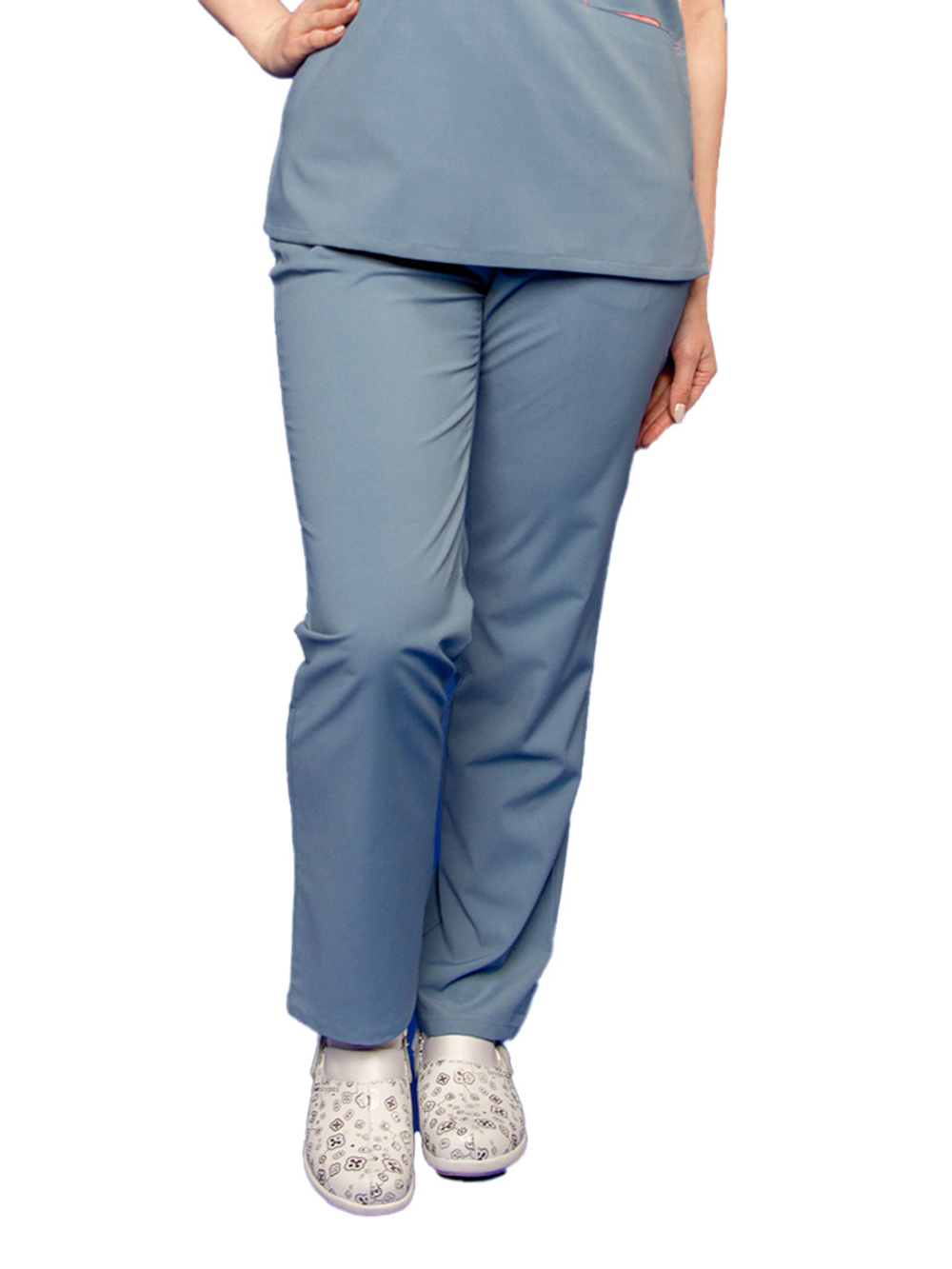 Брюки медицинские женские Pulse R122 с эластичным поясом, коралловый, 50