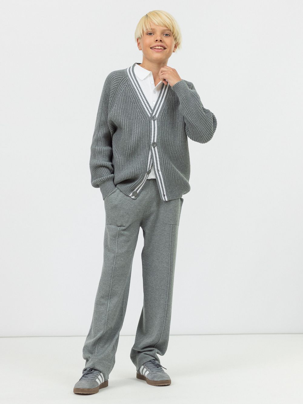 Брюки для мальчик в школу AT691-1M серый