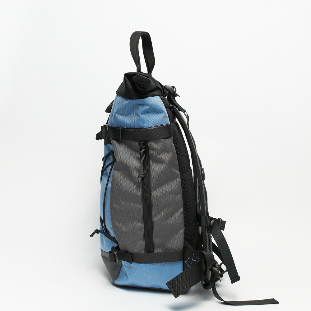 Рюкзак Rolltop Grubo 500 синий индиго/серый мышиный