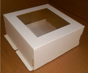 Коробка для торта гофрокартон 22*22*13 см