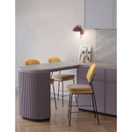 Стул полубарный Bergenson Bjorn Pea, велюр, желтый/бежевый