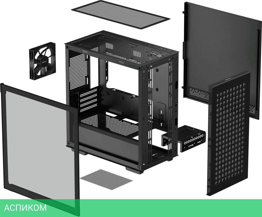 Корпус DeepCool CH370 ARGB БП PK650D (R-CH370BK-PK650-R-1)