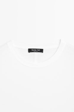 Massimo Dutti Футболка из 100% хлопка с короткими рукавами, белый