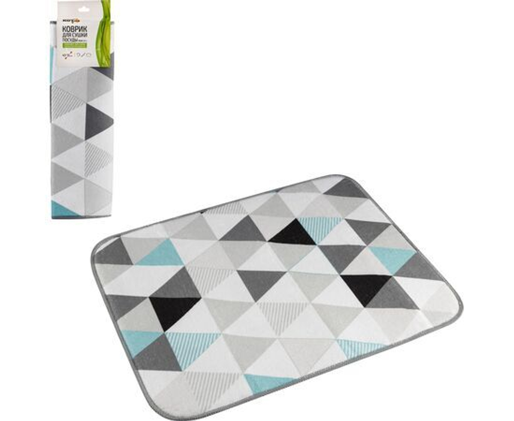 Коврик для сушки посуды из микрофибры Рыжий кот mdm-01-l 310254