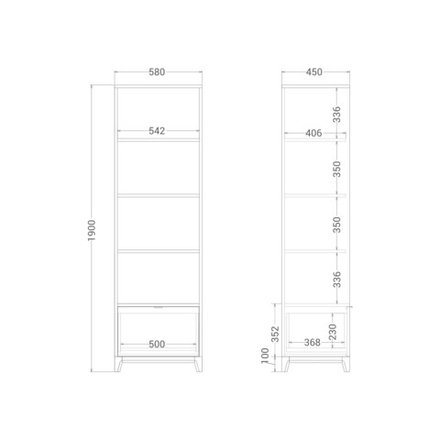 Узкий стеллаж Case CS163