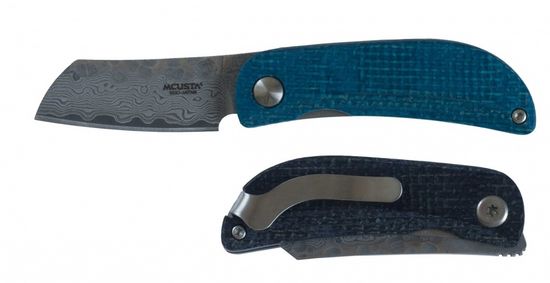 Складной нож Mcusta Petit c клинком из стали VG-10 San Mai (Laminated Stainlesss Damascus) рукоять Micarta