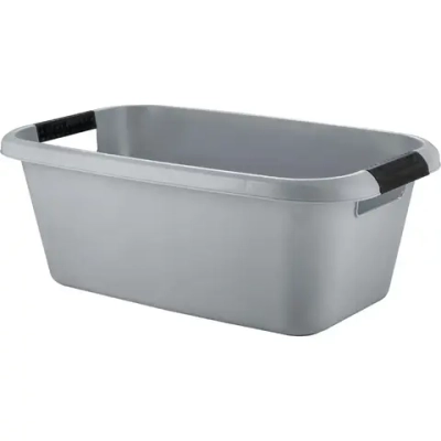 Таз LICA с ручками прямоугольный 20л серый шторм