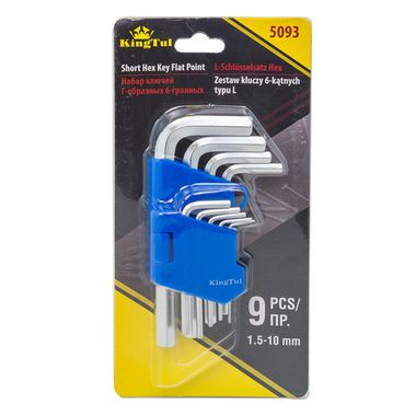 Набор ключей Г-образных 6-гранных 9пр. KINGTUL KT-5093