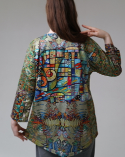 Туника "Витражи", по мотивам картин художницы Таня МакКабе
