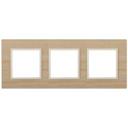 14-5303-11 ЭРА Рамка на 3 поста, дерево, Эра Elegance, клён+сл.кость