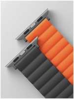 Uniq для Apple Watch All 45/44/42 mm ремешок Revix reversible Magnetic Grey/Orange