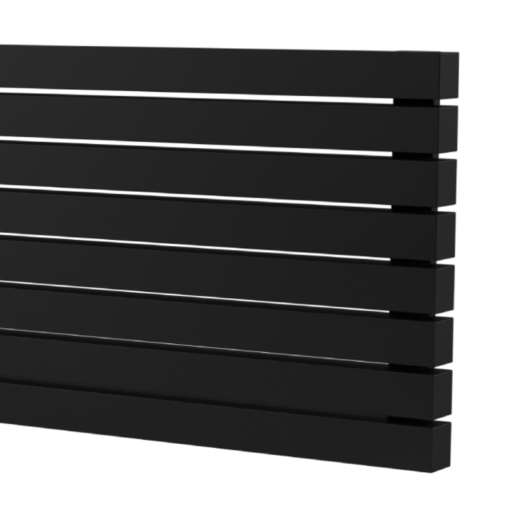 Радиатор WARMMET водяной настенный горизонтальный Power 60Н (W) ЧЕРНЫЙ RAL9005