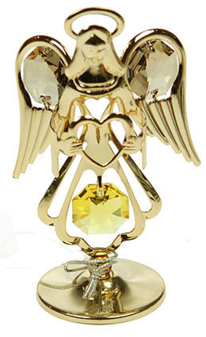 Фигурка декоративная Crystocraft Ангел с кристаллами Swarovski, 3х4х7 см 2000000192789