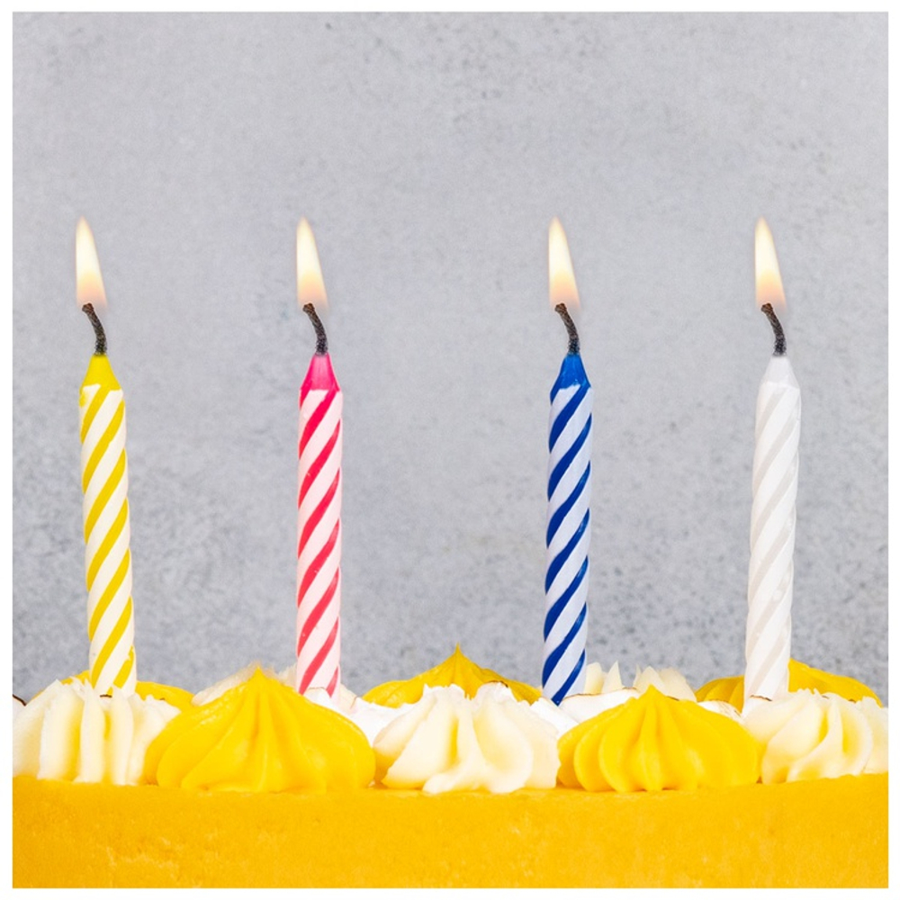 Свечи для торта ассорти, 24 шт