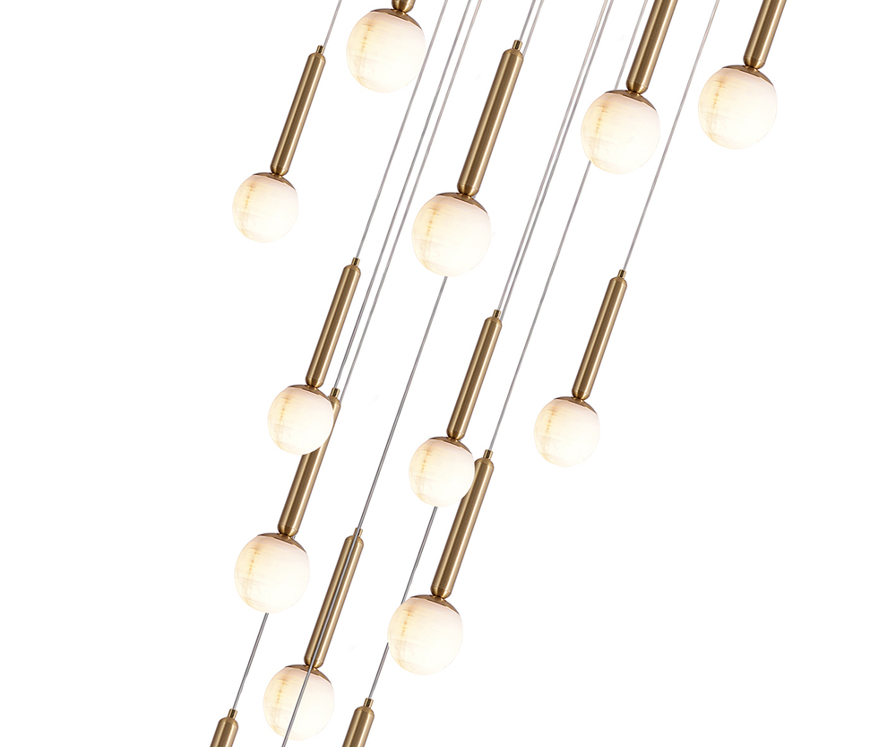 07530-15A,36 Люстра каскадная Монс латунь