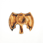 Менажница из кедра для подачи блюд и закусок с гравировкой "От военной науки крепнут разум и руки"