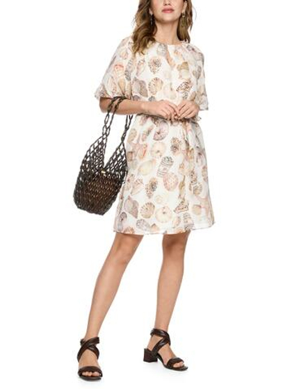 Marc Cain Платье из смеси льна и шелка