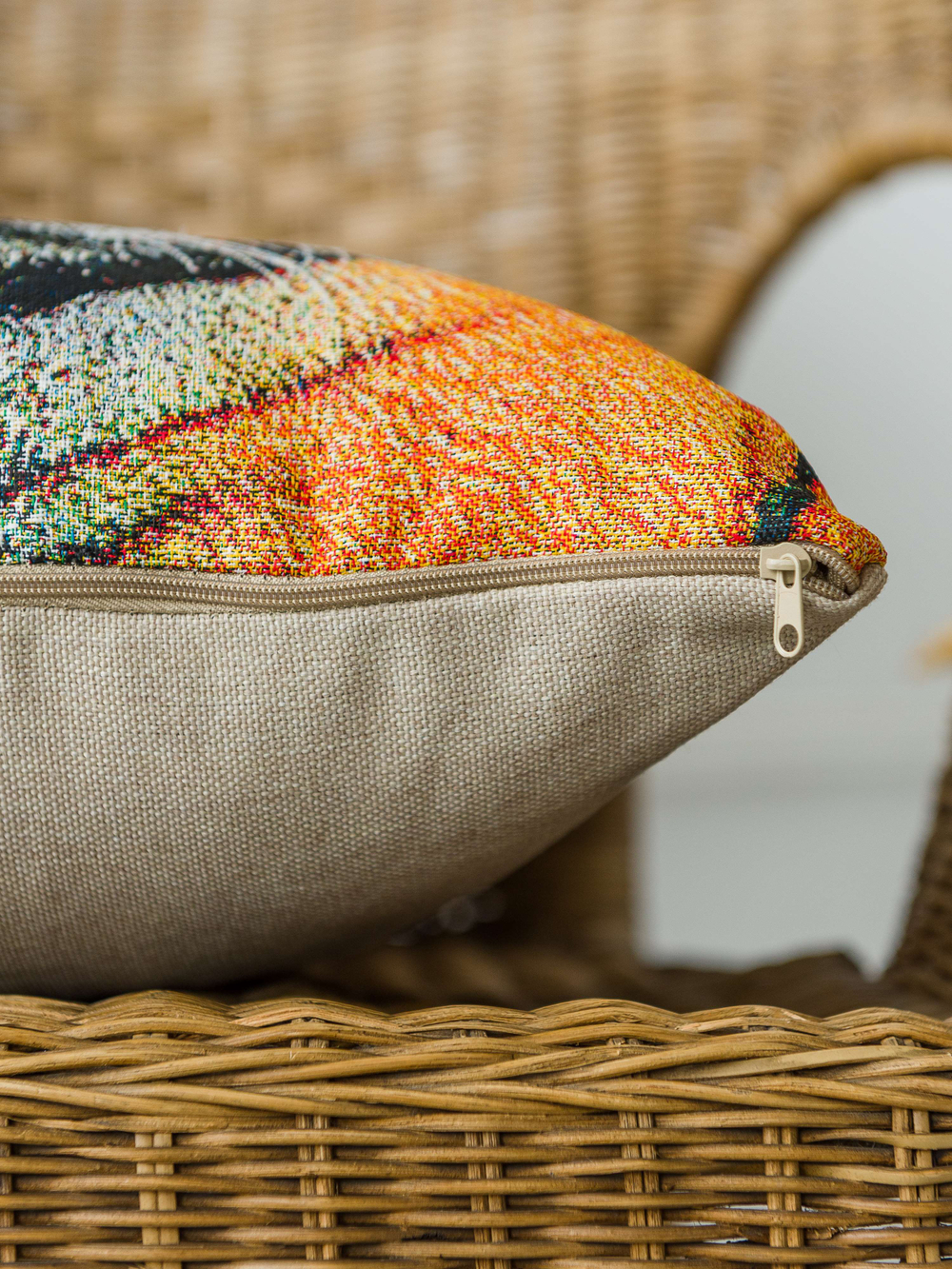 Декоративная гобеленовая наволочка для интерьерной подушки Год Тигра 38*38