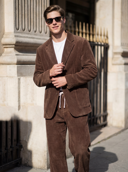 Вельветовый оверсайз коричневый