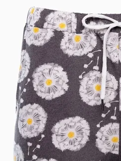 Брюки женские с принтом, цвет серый, размер 48