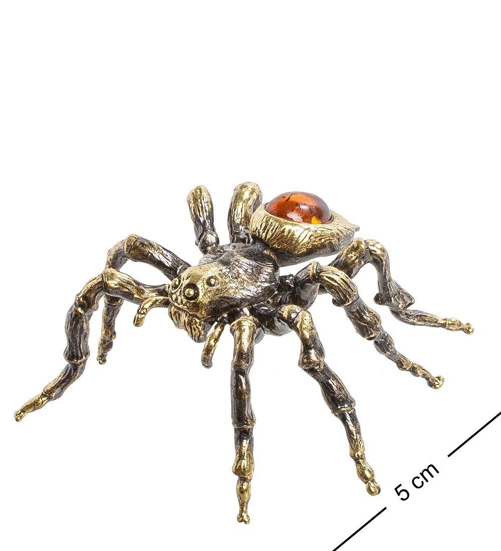 AM- 713 Фигурка «Паук» (латунь, янтарь)