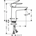 Смеситель для раковины Hansgrohe Talis E 71712670 черный матовый