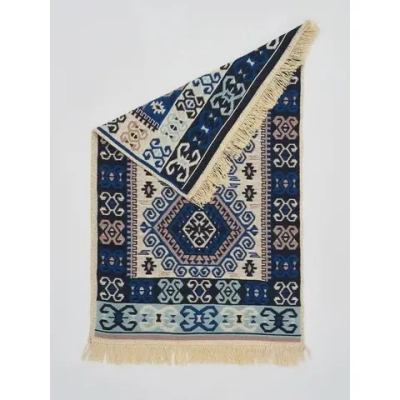 Коврик из хлопка KILIM GOLD 80кремово-синий, Турция 57134