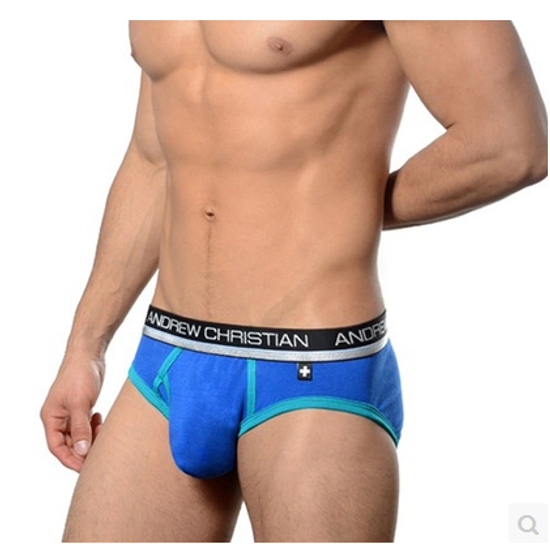 Мужские трусы брифы синие Andrew Christian Air Sculpt Brief Navy AC3-M114