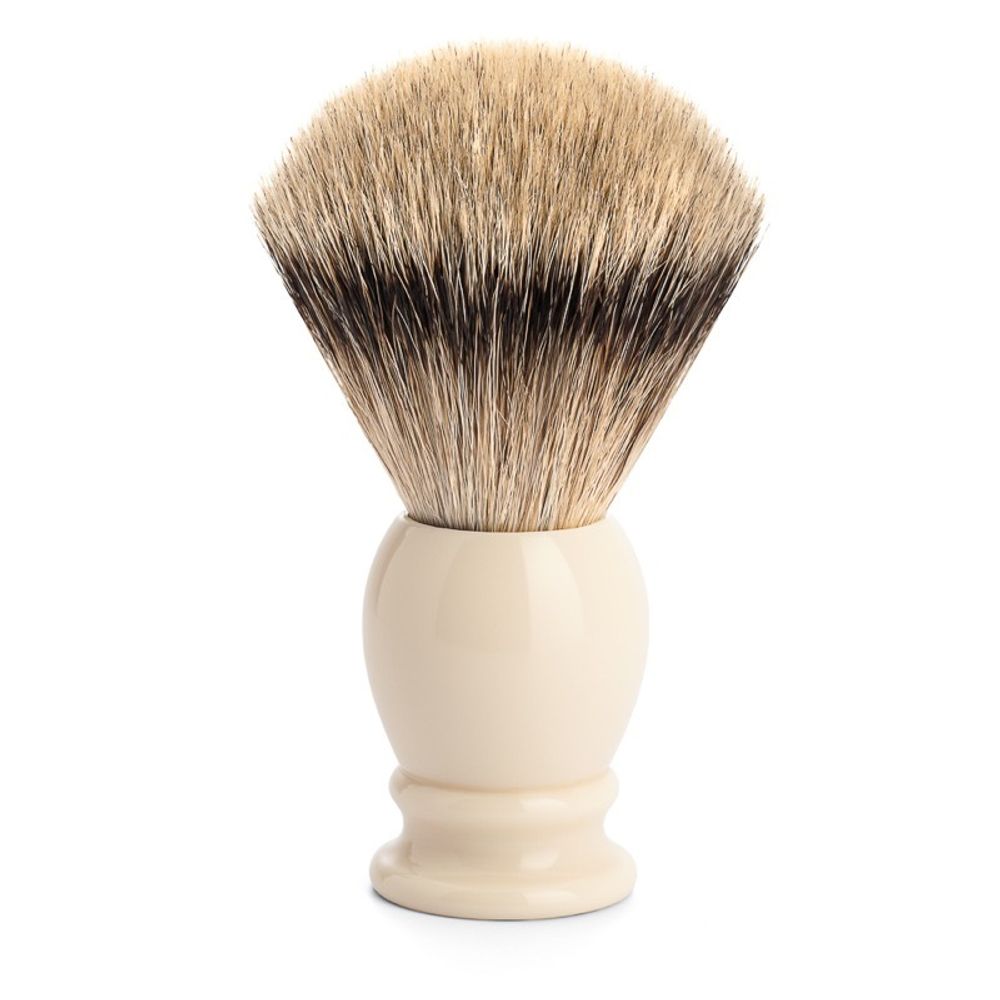Помазок MUEHLE CLASSIC, барсучий ворс высшей категории Silvertip, смола, цвет слоновой кости, размер XL (95 K 257)