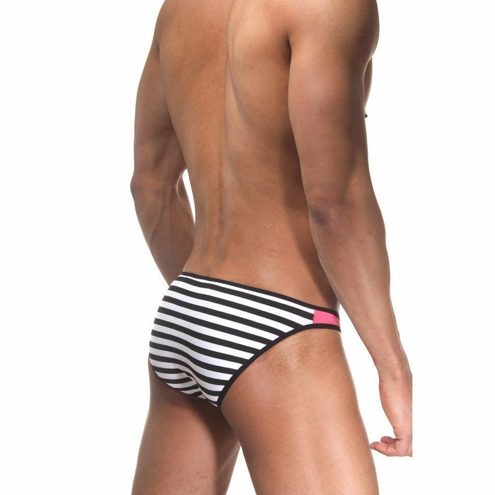 Мужские трусы слипы розовые с чепрно-белым Cosmos Colors CTB10PN