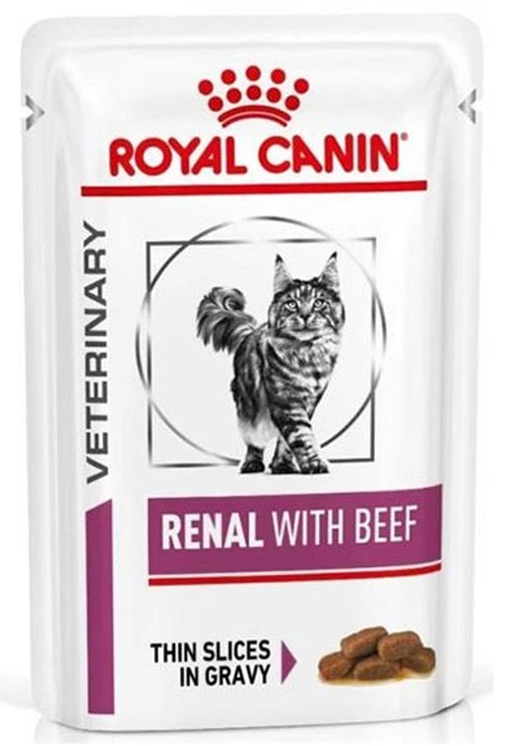 Royal Canin, Набор кормов для кошек с почечной недостаточностью, Говядина, 12X85гр.