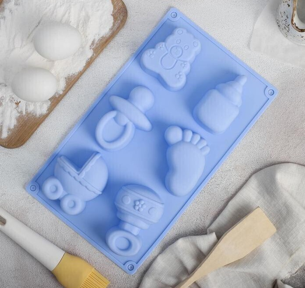 Форма для выпечки «Малышок», 28,5х16,5 см, 6 ячеек