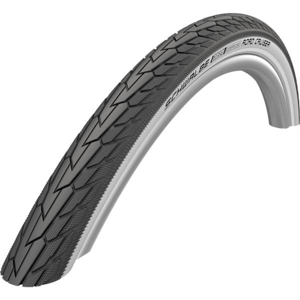 Покрышка 28x1.75 (47-622) 05-11101286 ROAD CRUISER K-Guard, TwinSkin B/W HS484 GREEN 50EPI черно-белая SCHWALBE