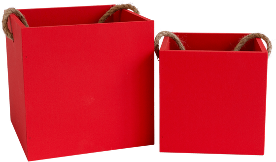 Ящик для декора набор 2 в 1 (красный)