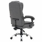 Кресло офисное CROMEX (КРОМЕКС) "Chill MS-005", с функцией вибромассажа, подножка, ткань, серое, 532959