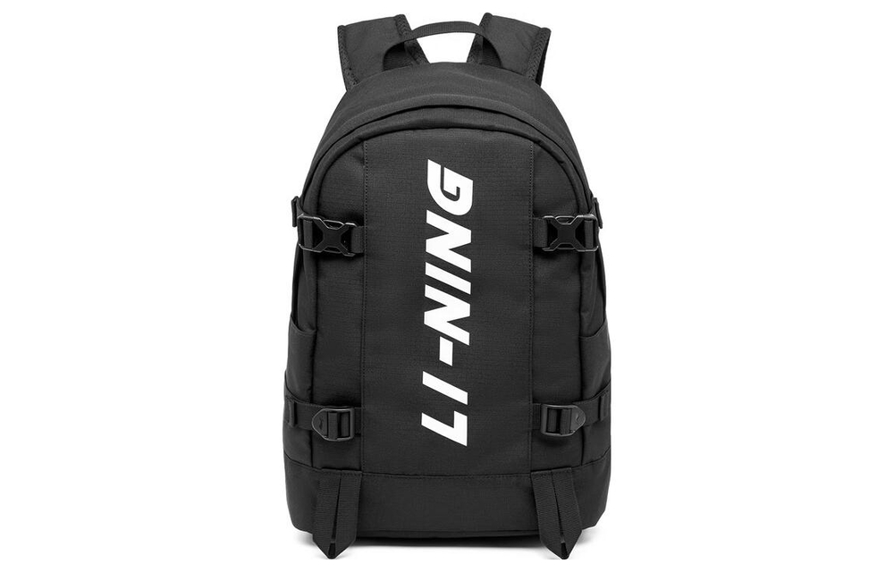 Li Ning Sports Life Collection Polyester Sports Backpack Unisex Black