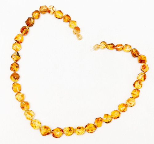 Бусы из цельного янтаря "кусанка", длина 50 см, диаметр бусин 1 см