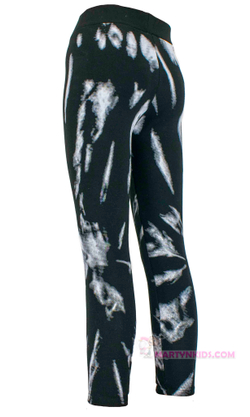 лосины Черное - Белое Термо 3919