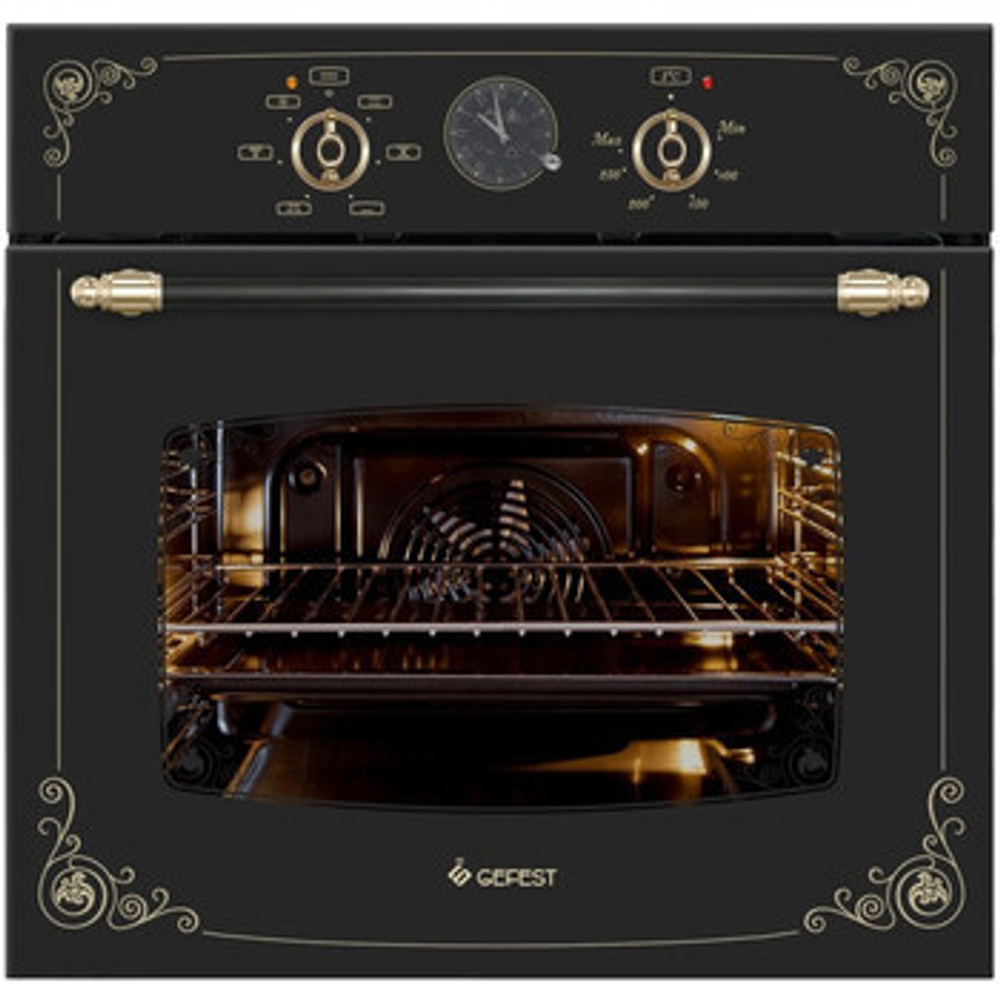 Встраиваемый духовой шкаф  GEFEST ДА 602-02 К93 черный ретро