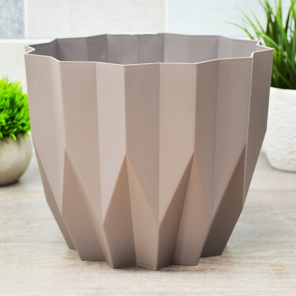 Кашпо Геометрия 5,8л, мокачино