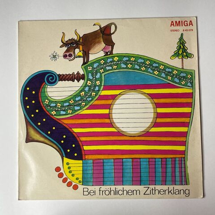Винтажная виниловая пластинка LP Сборник Под Веселые Звуки Гитары Bei Frohlichem Zitherklang (ГДР 1981)