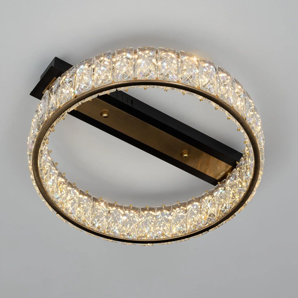 Citilux PALANT CL325142 LED Люстра хрустальная Чёрный+Бронза