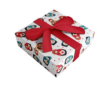 Бумага упаковочная 70*100см "Folk. Матрешки"