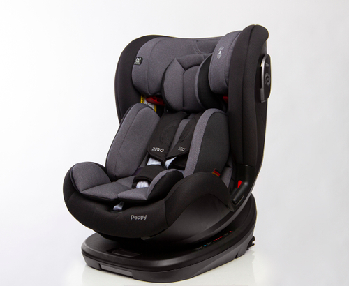 Автокресло Peppy Zero Isofix 0-36 с рождения до 12 лет (black/grey)