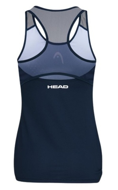 Женский топ теннисный Head Play Tech Tank Top W - dark blue/print padel